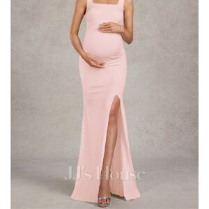 JJs House Blush Maxi Maternity Dress